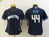 Women Cubs 44 Wrigleyville Rizzo Navy 2021 City Connect Cool Base Jersey
